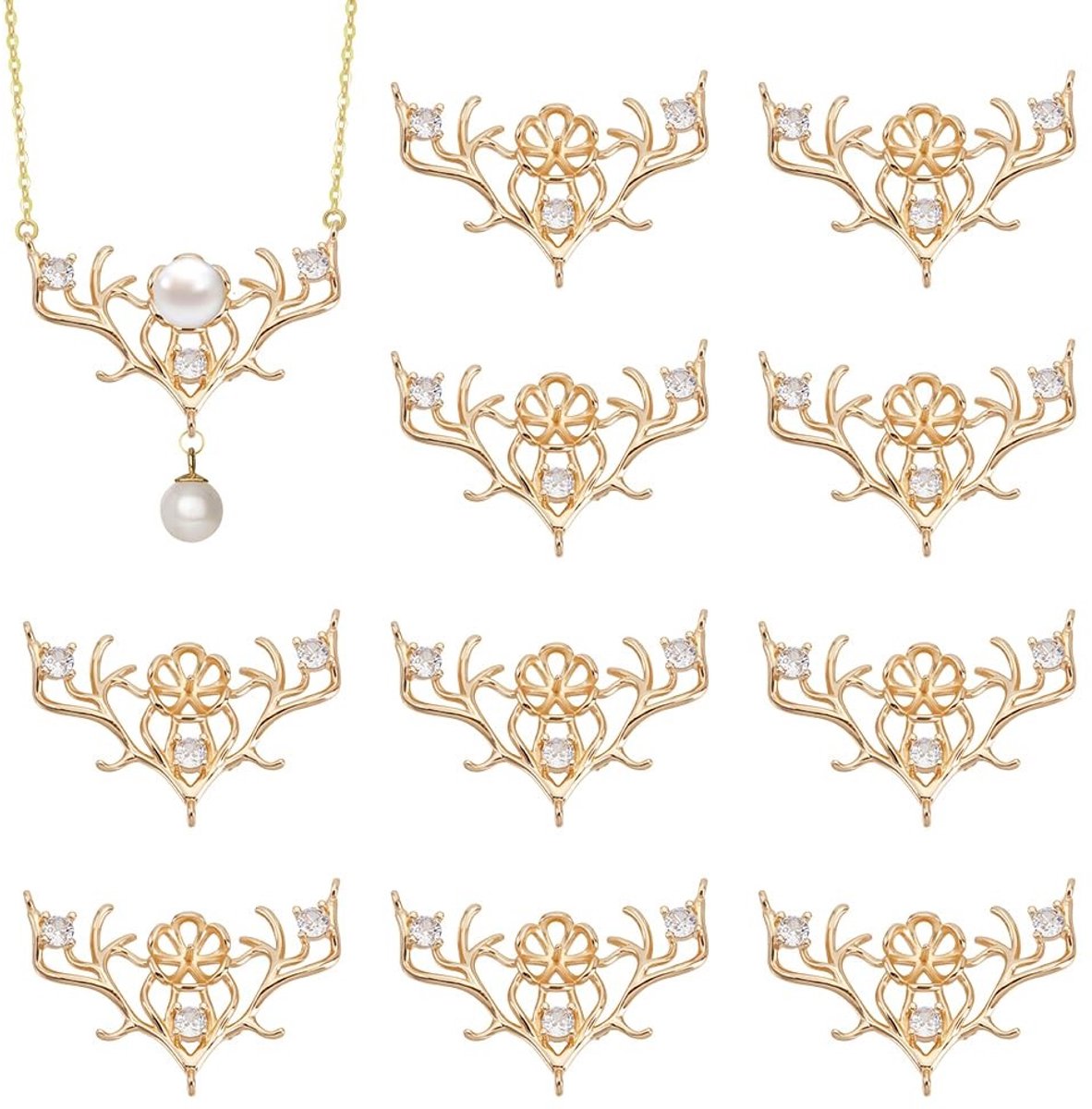 Dailygoods - Set van 10 Takvormige Hanger Trays voor Sieraden