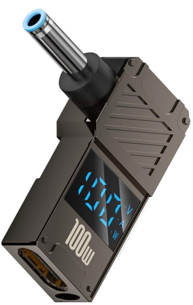 Dailygoods - USB C naar DC Adapter met Wattindicator