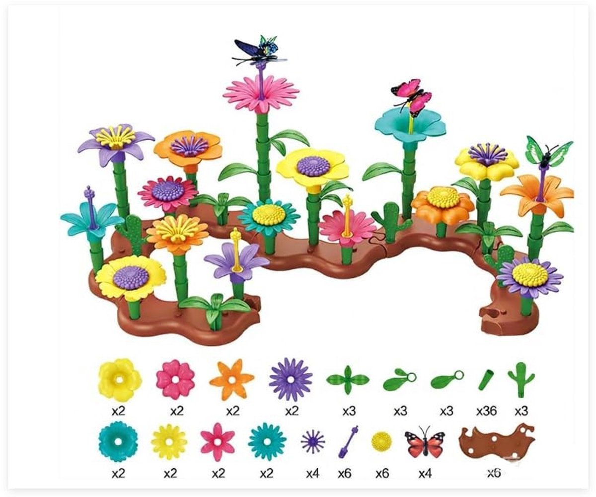 Dailygoods - 90-delige Bloemenbouwset voor Creatieve Tuinprojecten