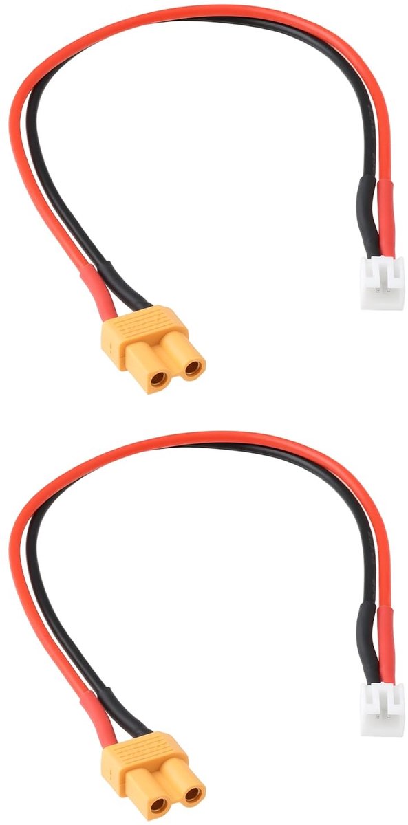 Dailygoods - 2x XT30 naar PH2.0 Adapter Connector 15cm 22AWG