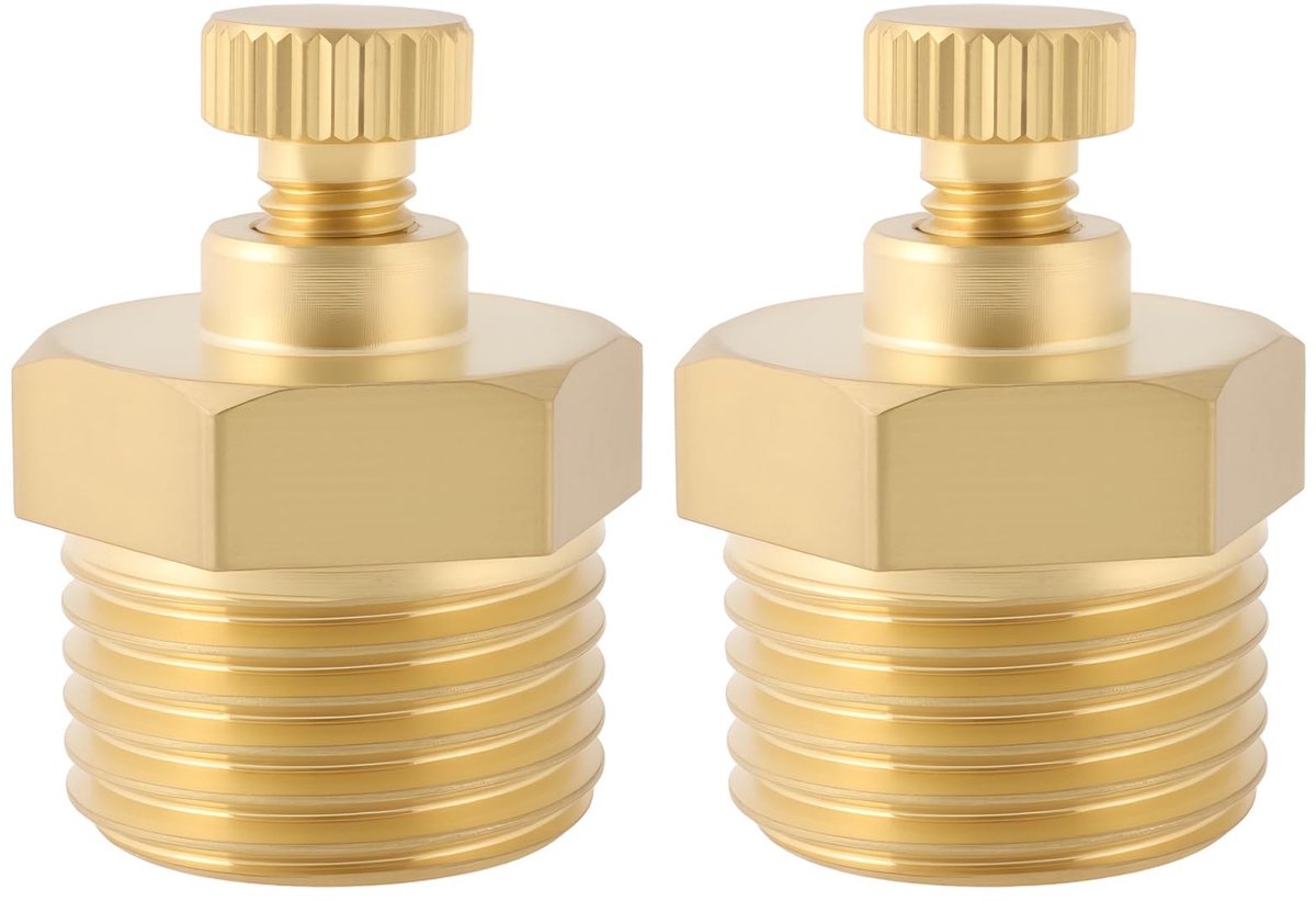 Dailygoods - Messing Mannelijke Ventilatieventiel 1/2" voor Luchtcompressoren