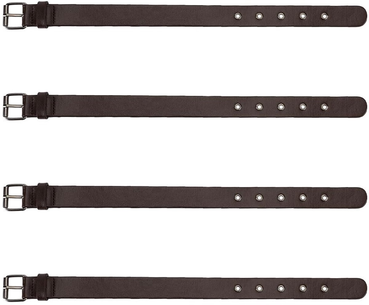 Dailygoods - Dailygoody - Kilt Extender - Verstelbare Riem - Imitatie Lederen Manchet - DIY Riem Gespen - Geschikt voor Jas en Jurk - 4 Stuks