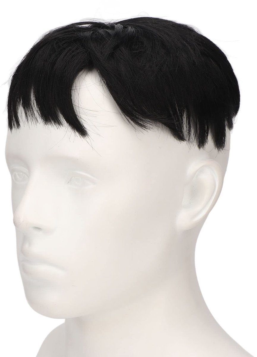 Dailygoods - Dailygoody - Mannen Haar Topper - Kort Toupet Haarstukje - Dagelijks Gebruik - Clip in Haarstuk - Wit Haarverlies - Ideaal voor Mannen - 16,8 x 11,9 x