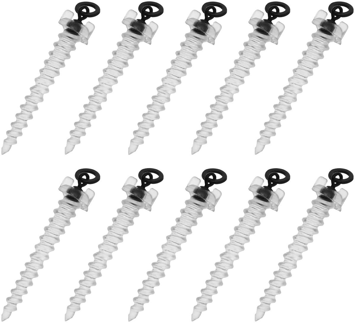 Dailygoods - Dailygoody - Vissen Lokken Schroeven - Aas Schroeven Vervanging - 50 Stuks - 27mm/1.06in - Kunststof en Staal - Geschikt voor D Rigs en Chod Rigs - He