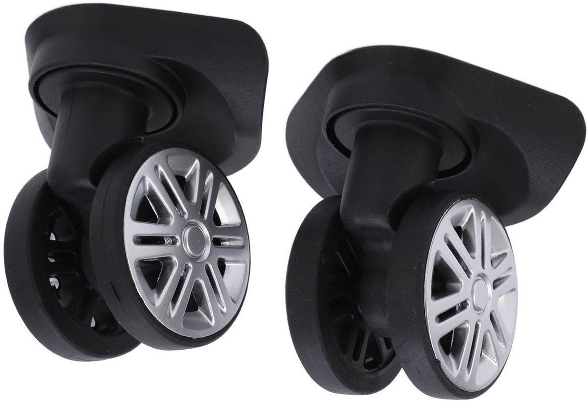 Dailygoody - Vervangende Koffers wielen - Stille Dubbelrijige Caster Set - Perfect voor Luggage - Geschikt voor Reisbagage - Duurzaam en Lichtgewicht ..