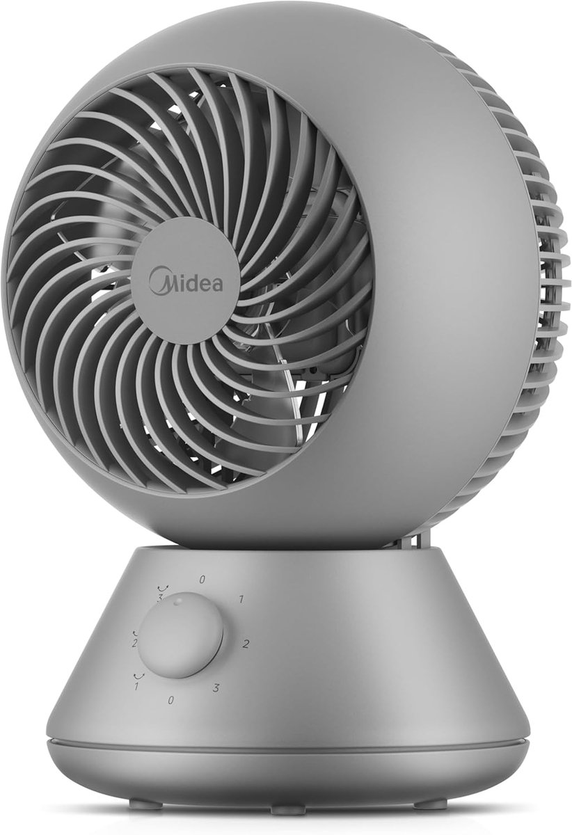 Tafelventilator Midea stil 28 dB – oscillerend 90° – 3 snelheden – 20 cm – 15 m bereik