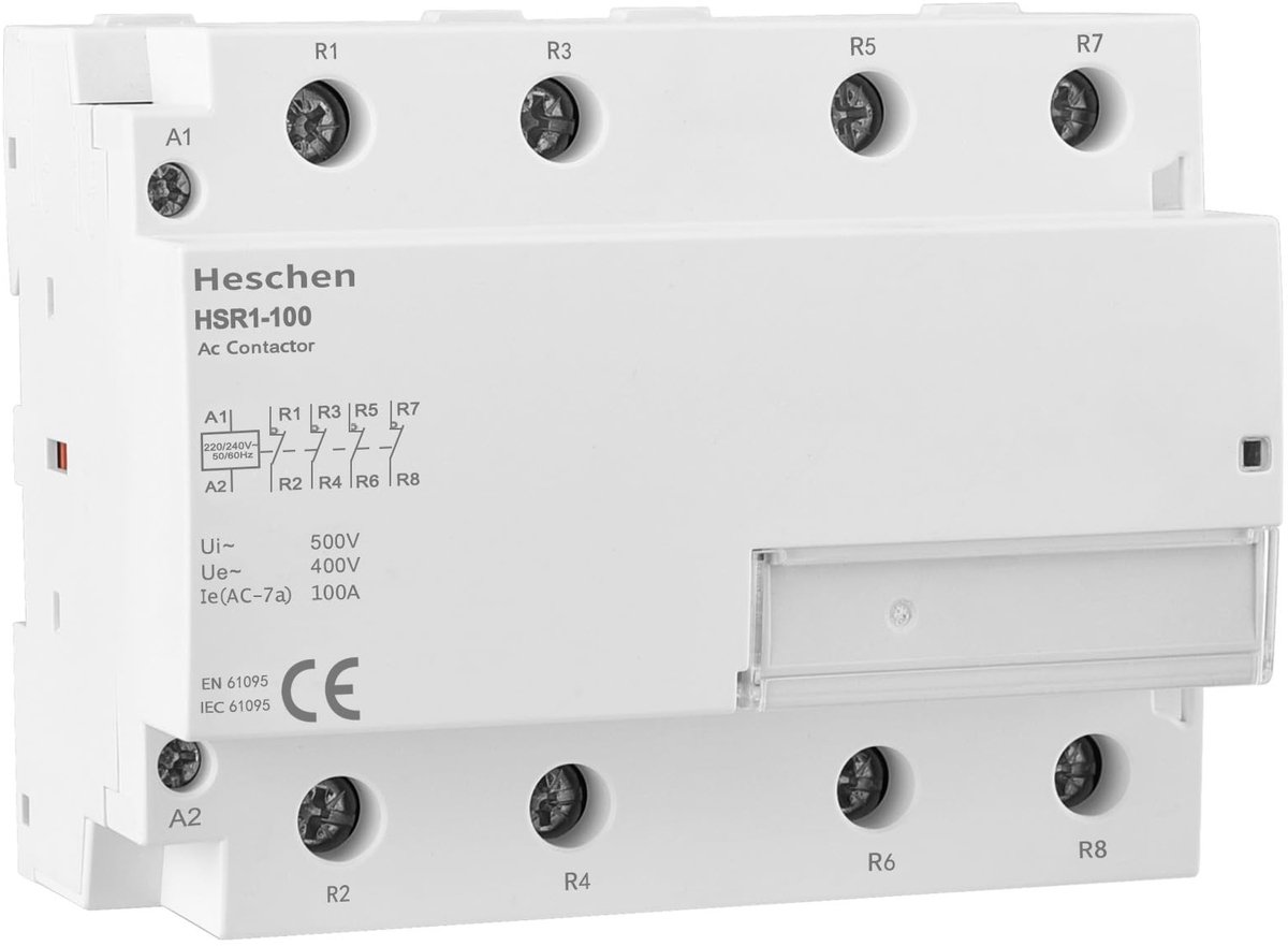 Dailygoody - Huishoudelijke wisselstroombeveiliging - 100A - Veiligheid gegarandeerd - 4-polig - AC 220V - Ideaal voor thuisgebruik - Compact model
