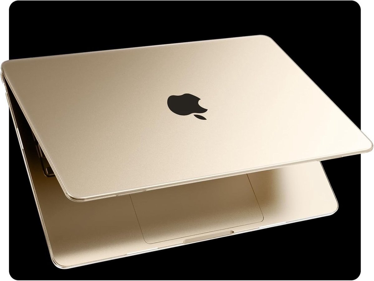 Ultra Dunne Hard Case voor MacBook Air 13 inch (M2, M3, M4, M5) - Krasbestendig en Matte Starlight Afwerking - Bescherming tegen Vingerafdrukken en Stoten