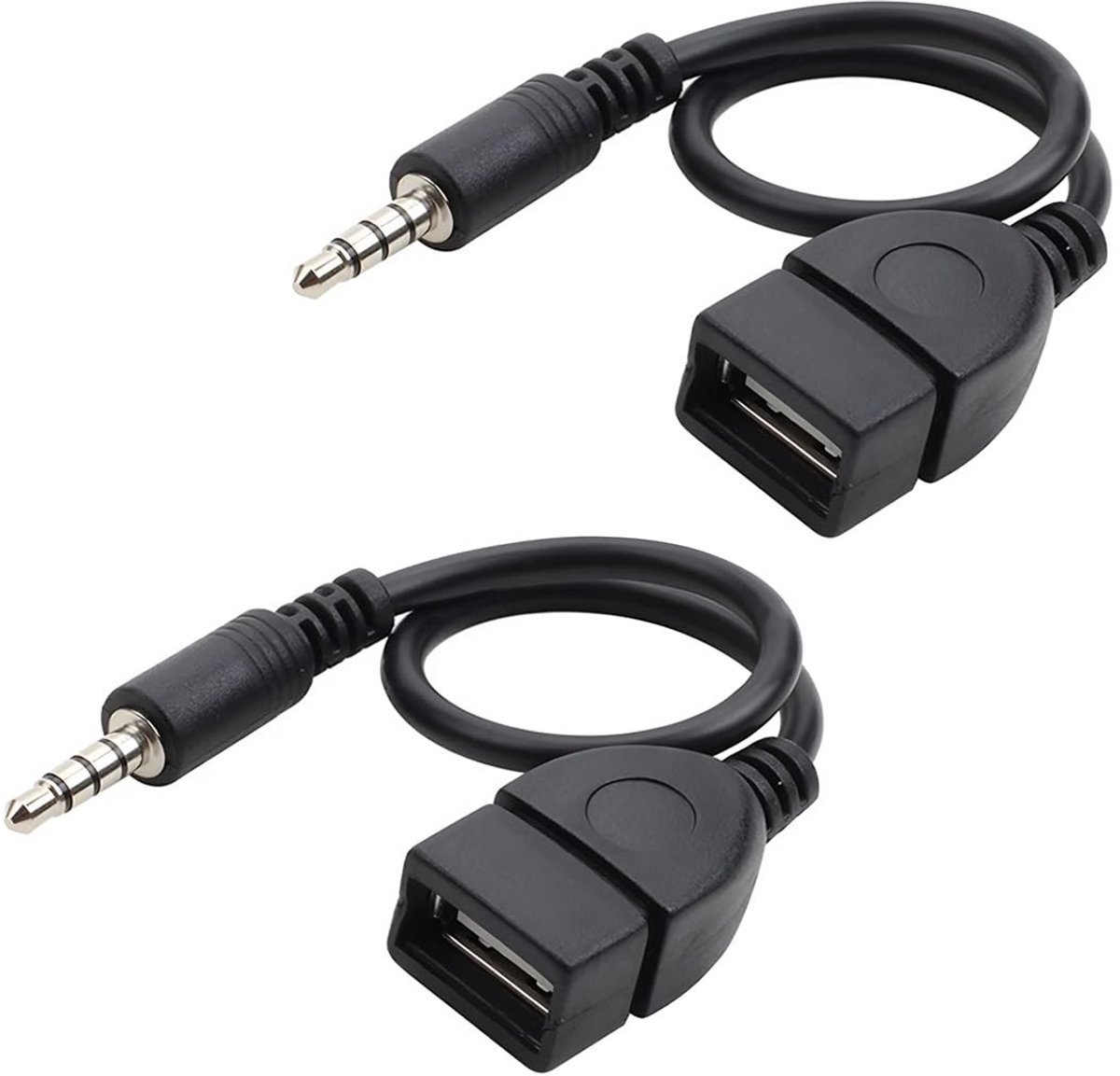 Dailygoods - 2 Stuks Aux-naar-USB Adapter voor Audio