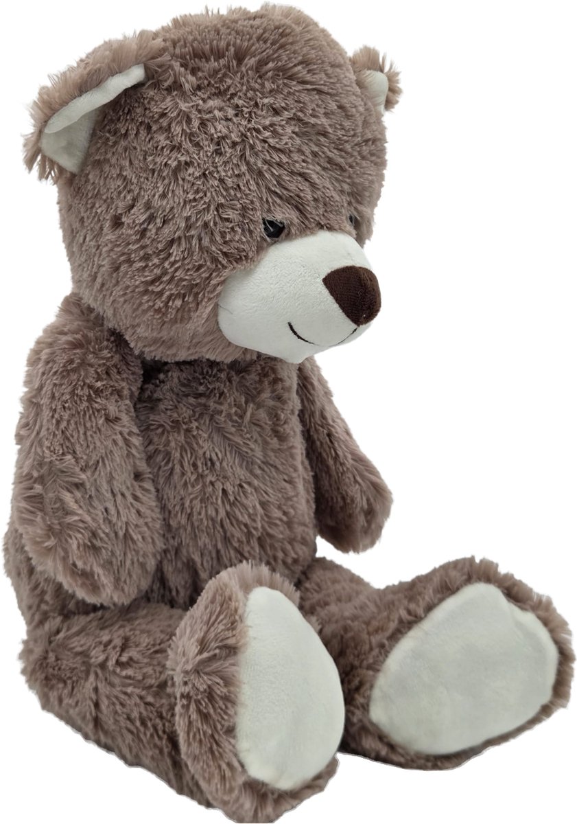 Knuffelbeer Mokkabruin 45 cm - Zachte Pluche teddybeer Knuffel voor Kinderen - Grote Dierenknuffel - Cadeau - Berenknuffel