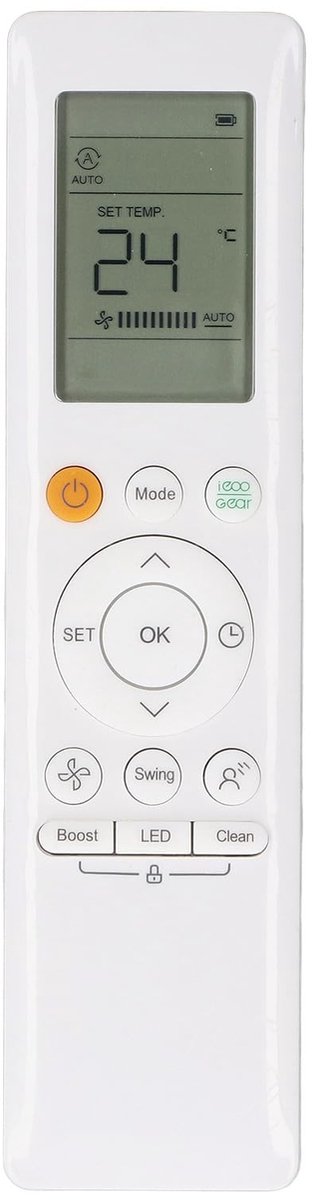 Dailygoody - AC-Afstandsbediening - Vervanging afstandsbediening - Metaal - Geschikt voor airconditioner - Gemakkelijk te gebruiken - Infrarood b