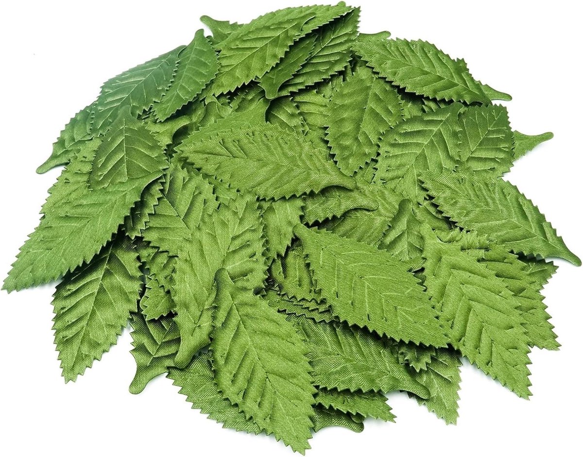Dailygoody - Groen blad - Kunstmatige bladeren - 100 stuks - Realistisch - Perfect voor decoratie - Interieur en exterieur