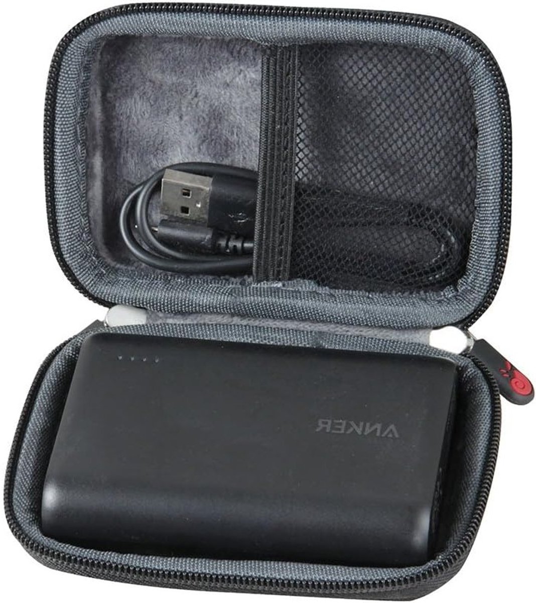 Draagbare Hard EVA Reiskoffer voor 10.000mAh Externe Batterij, Bescherming en Opbergruimte voor Powerbank en Accessoires