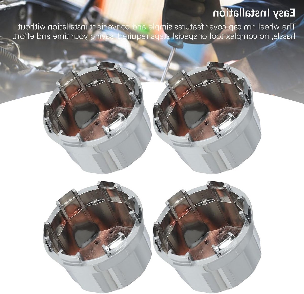 ATV Banden Wielnaafdeksel, Rimstofkap met Elektrolytische Afwerking voor 8 Inch, 10 Inch, 12 Inch en 14 Inch Wielmaten, Bescherming en Stijl