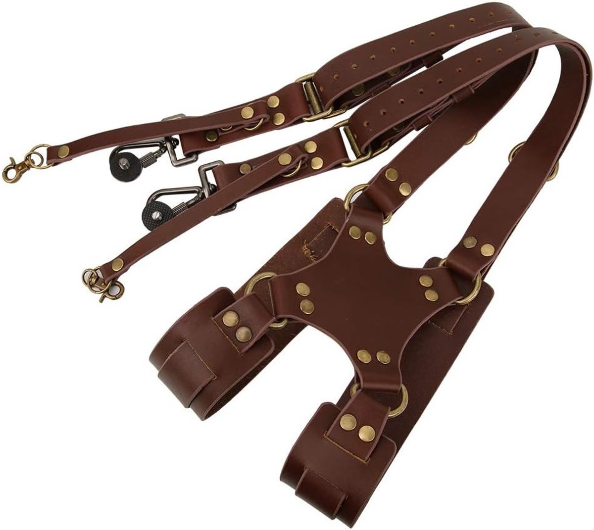 Dubbele Schouderriem voor Camera - Echt Leren Camera Strap voor Digitale Camera's en Fotografie Accessoires