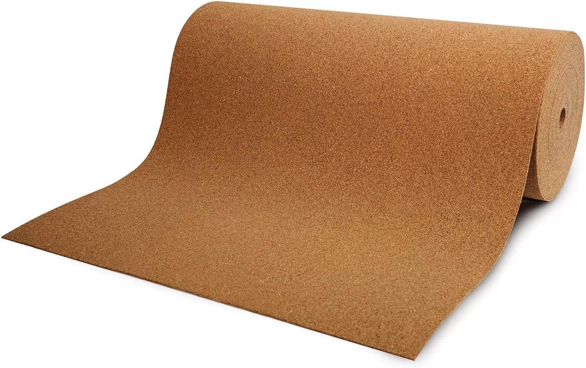 Kurkplaat per meter - Kurkrol mat - Isoleren en beschermen - Formladehydevrij en recyclebaar - 100 x 300 cm - Naturel