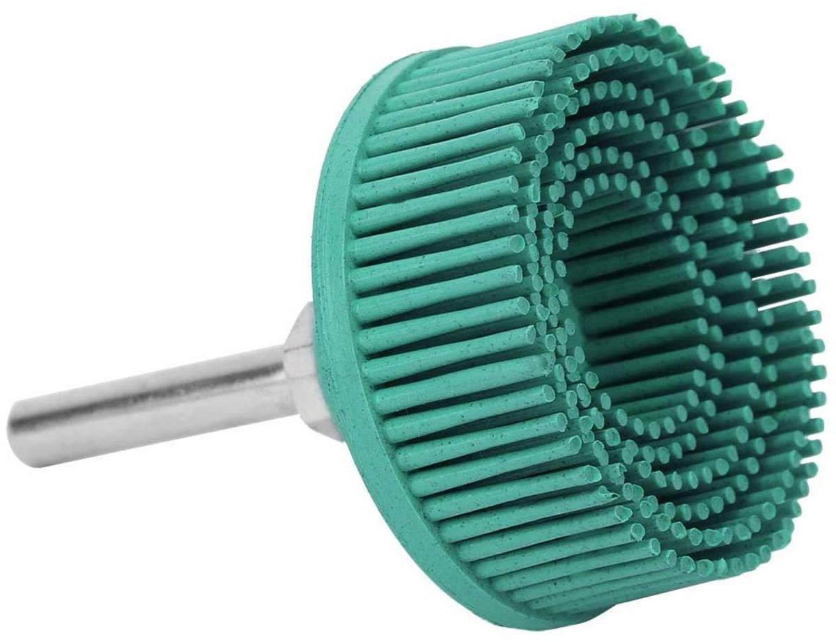 Schurende Borstel Schijf - Polijstschijf Slijpwiel - Metaal Bewerken - Slijtvast Rubber Materiaal - 50 mm - Groen