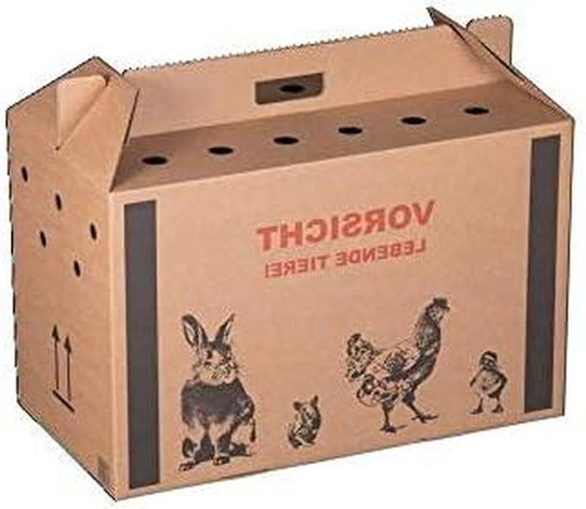 Transportdoos voor dieren - Diertransportbox karton - Veilig reizen huisdier - Extreem stabiel ontwerp - L