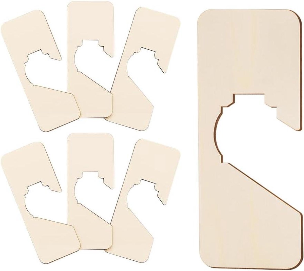 Kledingmaat Kast Verdelers - Kast Organizer - Kleding Sorteren - Stevig Plastic - 20 stuks - Wit