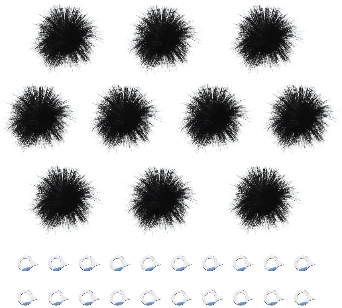 Allecto - Mini Microfoon Windscherm - 10 - Zacht en Comfortabel - Zwart - Microfoon Windfilter - Voor Camera - Zwart
