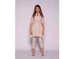 Semi Burkini Naira Beige - Bone XL