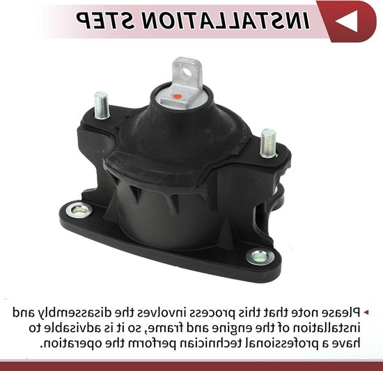 Motorsteun voor Honda Accord 9e Generatie CP2 (2008-2013) - 2.4L AT A/MT - Zwart Metaal, Hoogwaardige Vervangingsonderdelen, Duurzaam en Betrouwbaar — afbeelding 2