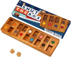 Bsiri Shut The Box - Dobbelspel - Tactiek- en Rekenspel (1-9) - Bordspel, Educatief Speelgoed, Leerspel voor Kinderen en Volwassenen - 1 Speler