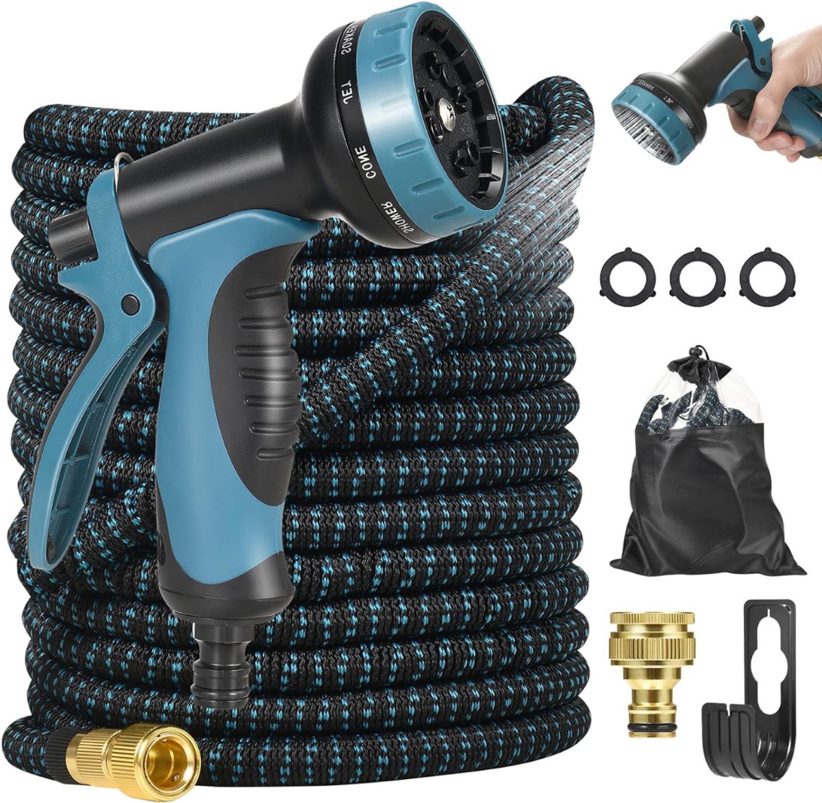 MRKK® Flexibele Tuinslang - Uitrekbare Tuinsproeier - Meerdere Functies - 30 m