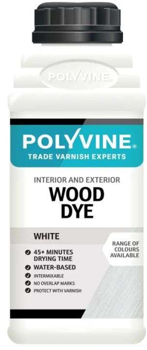 Polyvine Wood Dye-Houtbeits Wit 500 ml