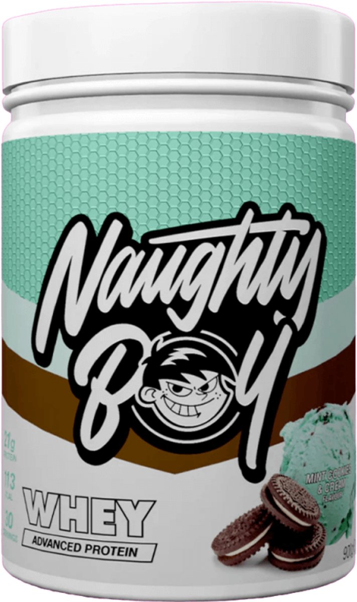 Naughty Boy Whey Advanced Protein (900g) Mint Cookies & Cream - Eiwitten - Wei-eiwit Mix