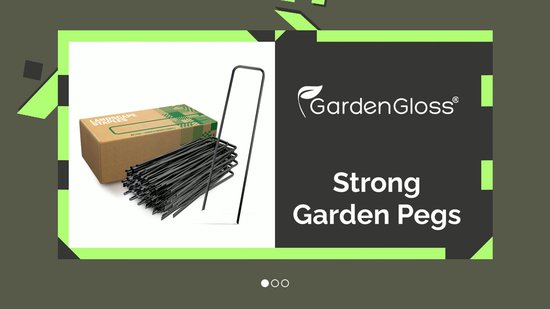 GardenGloss Grondankers - Onverzinkt Staal - 100 Stuks - Aardnagels & Haringen - 150x25 mm (Ø 2,7 mm)