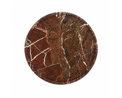 Marmoree - Marmer - Marmeren Tray - Dienblad - Rond - Natuursteen - Bordeaux - 30cm - H1,5cm