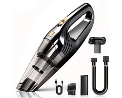 Draadloze Handstofzuiger Zwart – Krachtige Auto & Huis Mini Stofzuiger met USB Opladen en Hoge Zuigkracht
