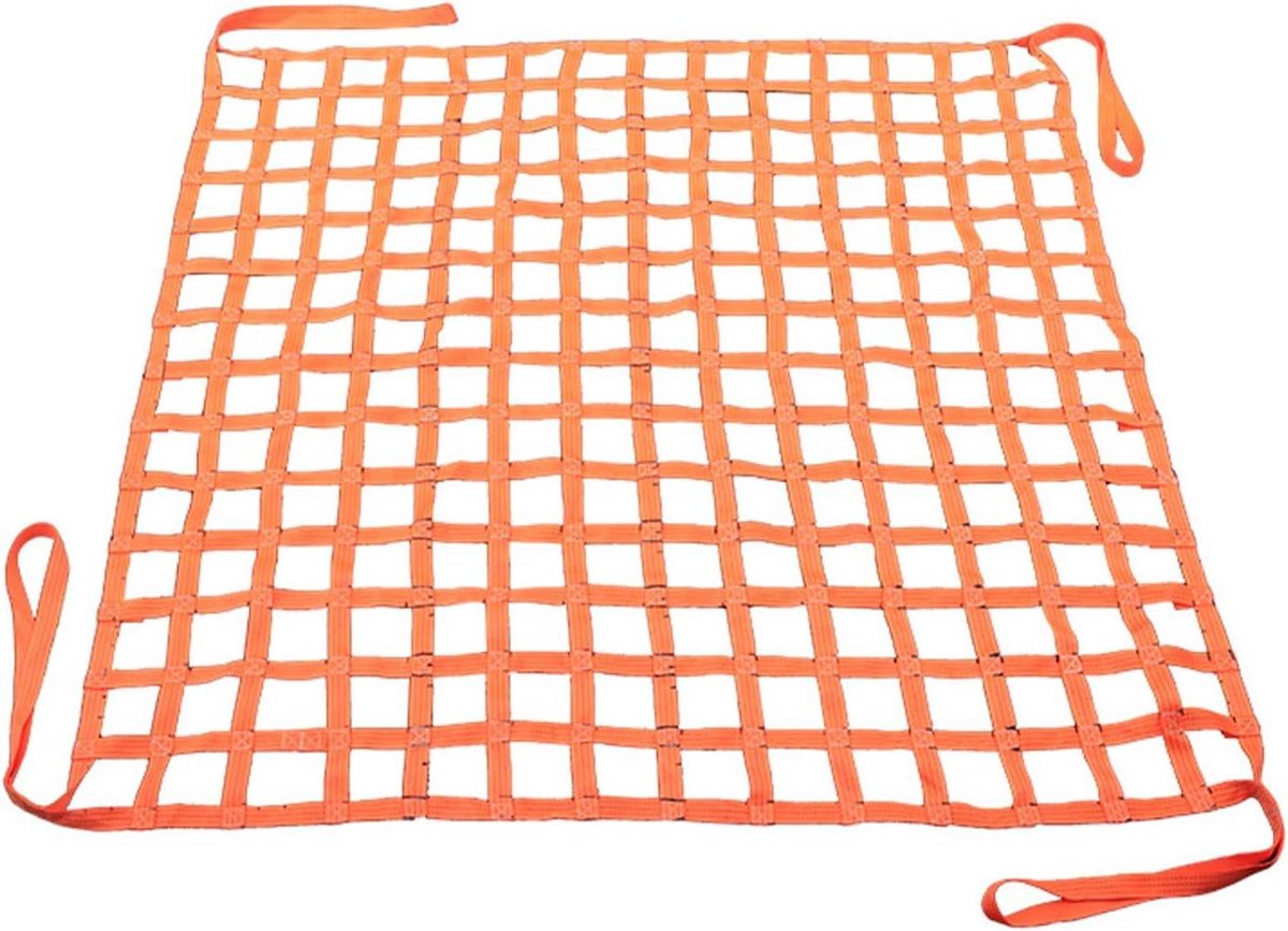 Lading hijsnet - Vrachtnet polyester - Veilig laden hijsen - Robuuste polyester constructie - 100 x 100 cm - Niet gespecificeerd