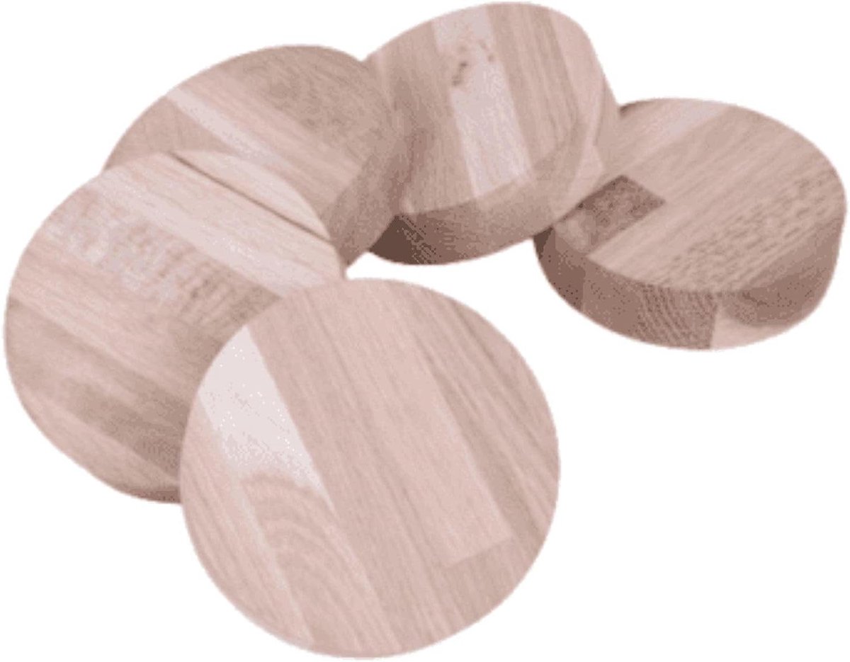 Houten Schijf - Hout Cirkel - Hobby Projecten - Massief Eikenhout - 27 mm dik - Natuurlijk Hout