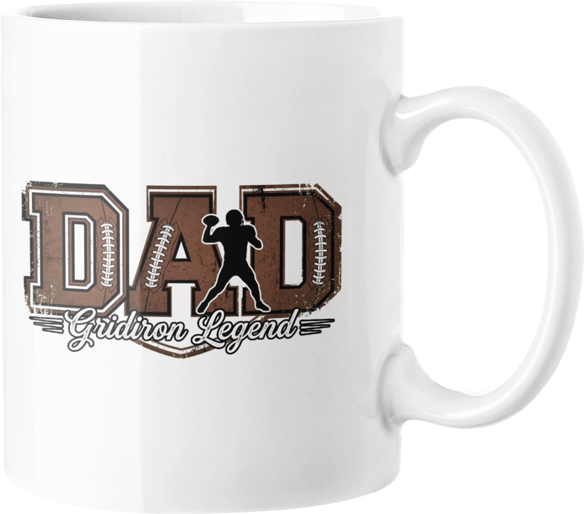 Voetbal Papa Gridiron Legende Mok - Vaderdag Cadeau, Sportfan Koffiekop