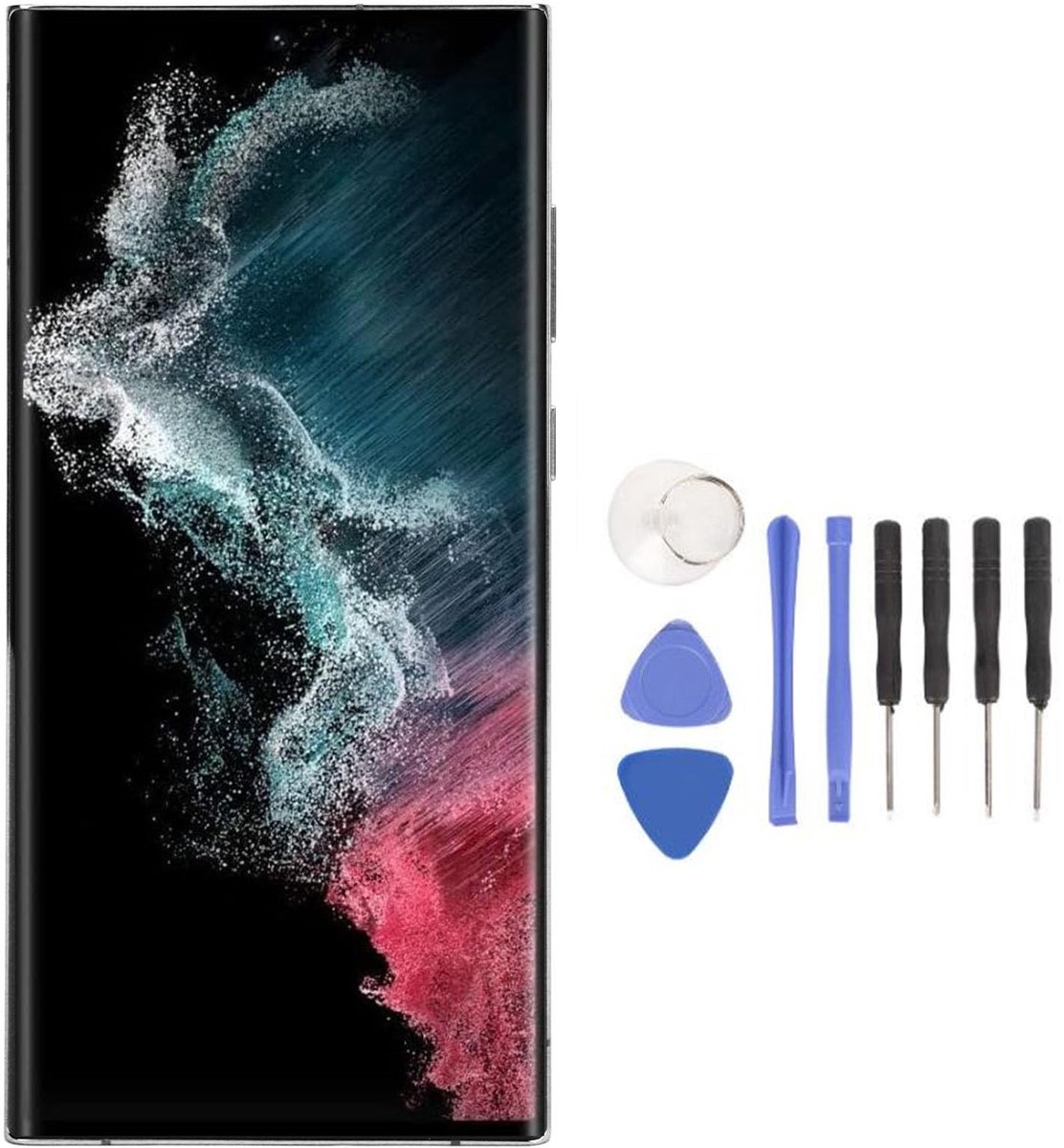 Allecto - OLED Screen Replacement - Galaxy S22 Ultra - Inclusief Frame en Gereedschap - 6.8 Inch - Silver - Touch Screen Digitizer - Geschikt voor ...