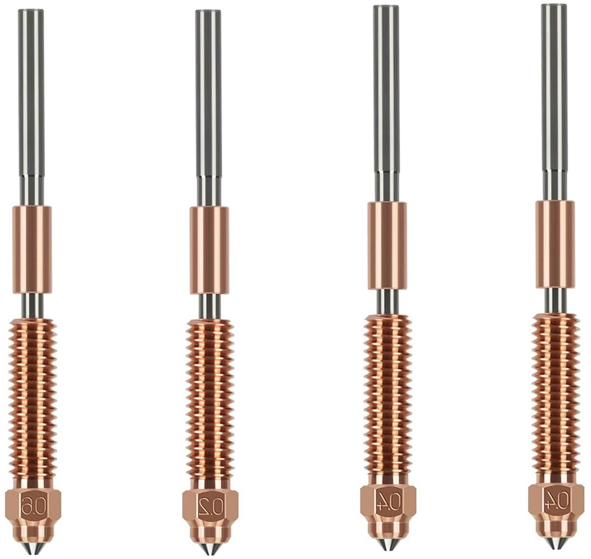 Spuitmondset - Mondstukken Kit - 3D Printen - Snel Verwisselbaar - 0.2/0.4/0.6 mm - Metaal