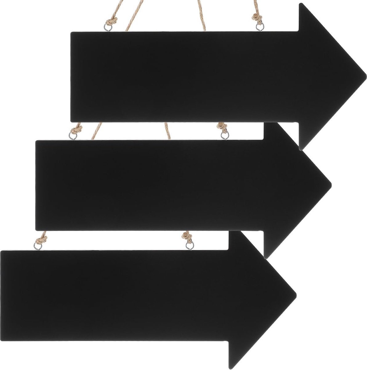 Allecto - Milisten Chalkboard - Houten Pijlen - Mini Message Board - Decoratie - Bruin - Geschikt voor Feestjes - 3 Stuks