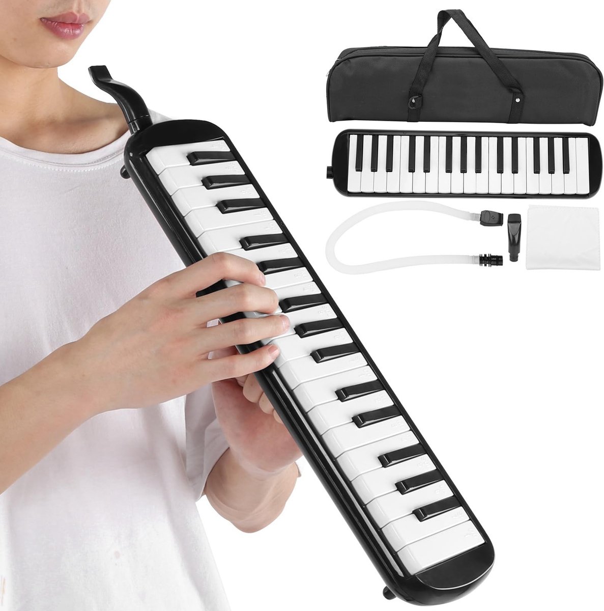 Allecto - Tyenaza IRIN Melodica 32 Toetsen - Perfect voor Studenten en Beginners - Zwart