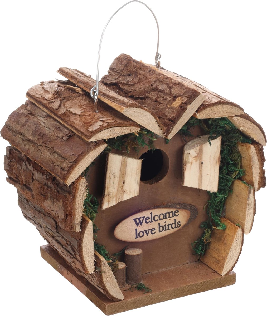 Allecto - Nestkastje Cortesa Cuoero - Vogelhuisje - Hout - Veiligheid voor vogels - Natuurlijke uitstraling - Geschikt voor tuinen