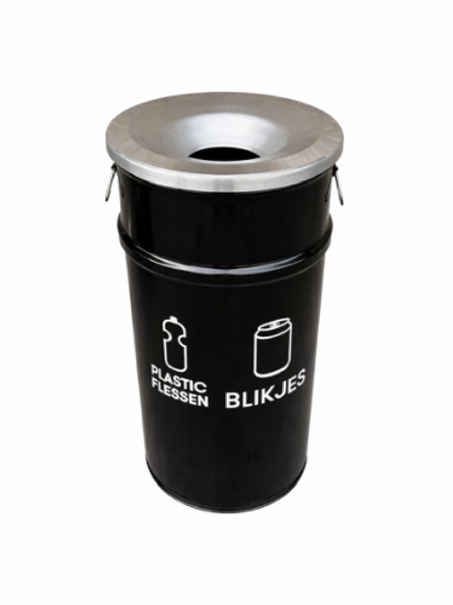 Prullenbak BinBin Black 80 L vlamwerend DUO