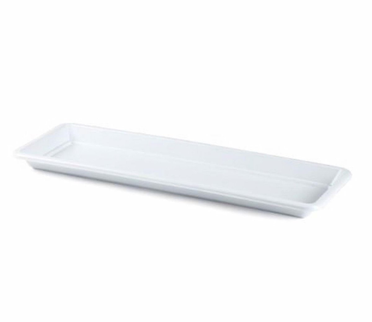 Plasticforte Plantenbak water onder opvangschaal - wit - rechthoek - 48 x 18 cm - Bloembakken