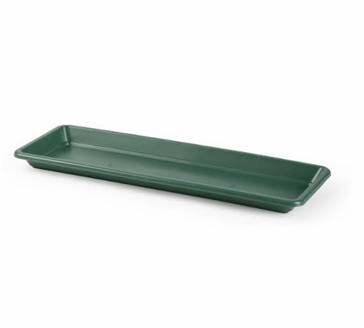 Plasticforte Plantenbak water onder opvangschaal - groen - rechthoek - 48 x 18 cm - Bloembakken