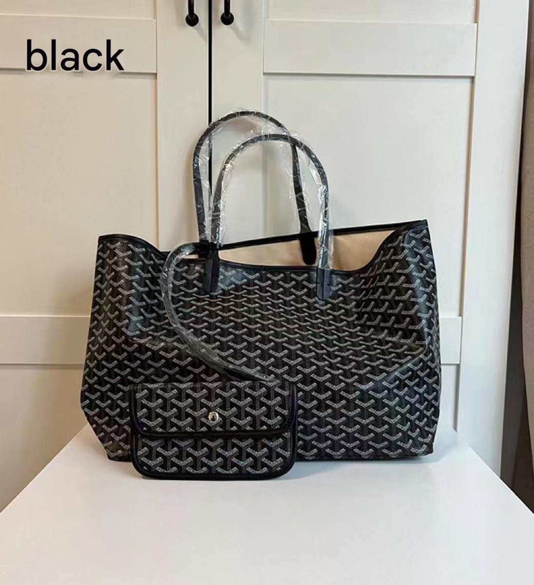 Killogood Dames Schoudertas - Handtas - Werktas - Shopper - Tote bag - Moeder- en kindpakket - Zwarte L