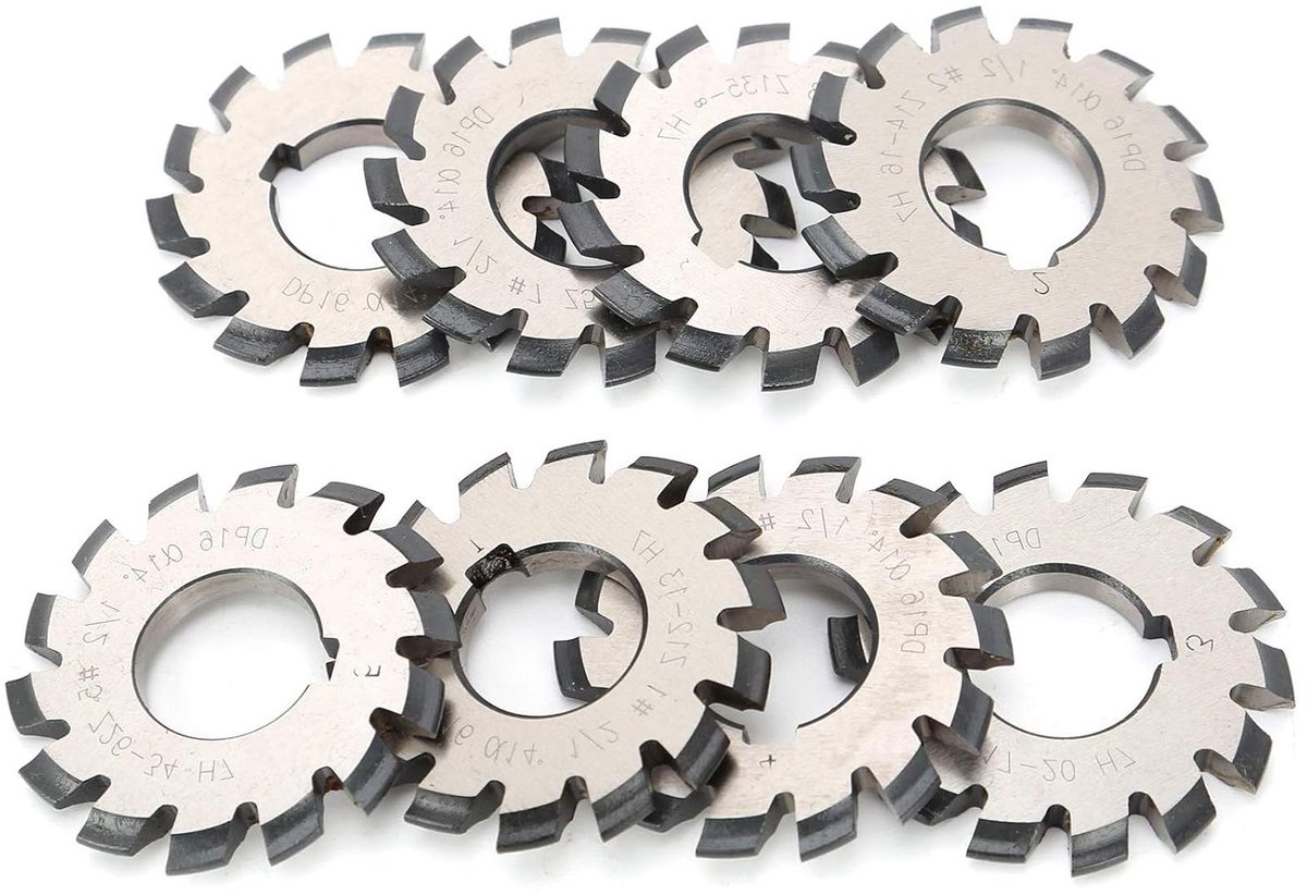 Tandwielfrees Set - Freesbits Evolvente - Precisie Tandwielen Maken - Hoge Snelheid Staal - 55mm Buitendiameter - Metaal