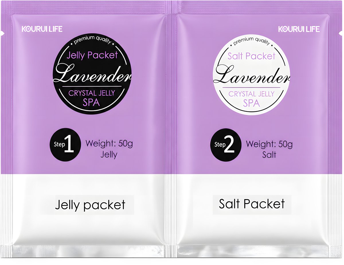 Kahil Lavendel Jelly Voetbad Set 100g 2 Stappen Crystal Jelly Foot Spa Pedicure Voetenbad