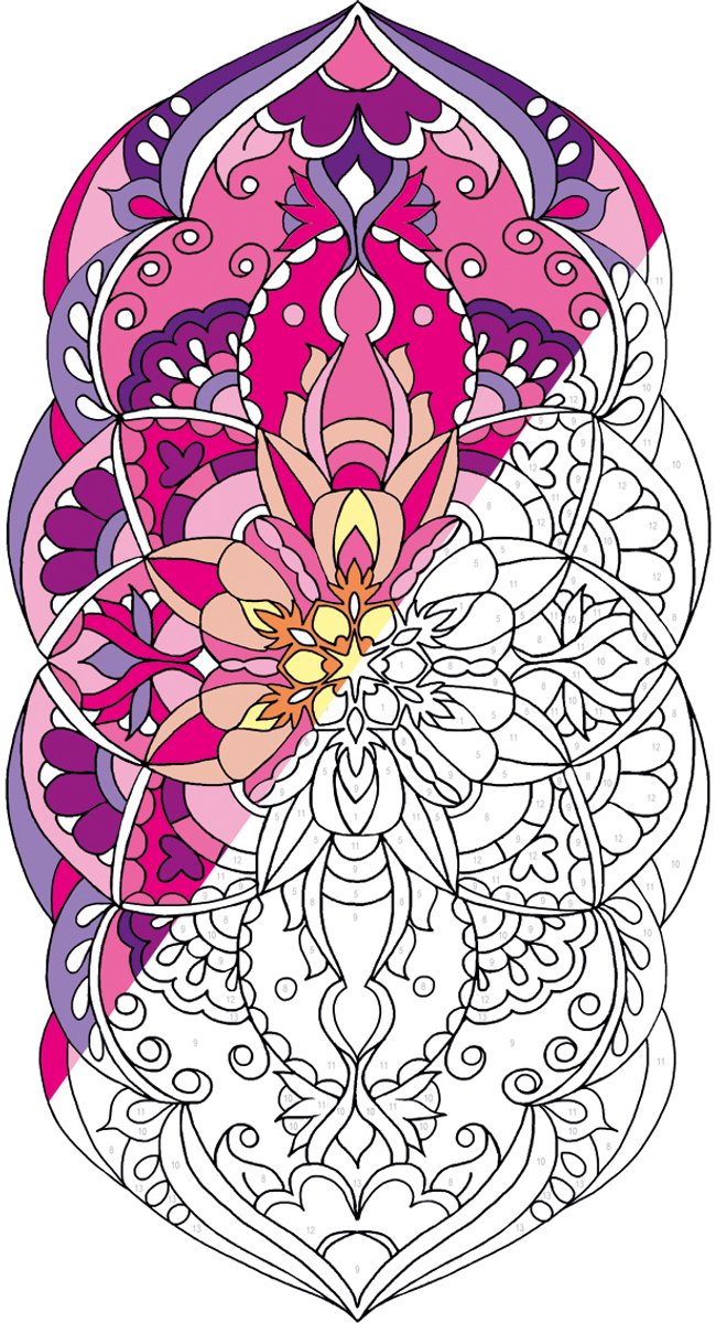 Masja van den Berg - Kleuren op nummer - Masja’s Mandala's - kleurboek voor volwassenen - dieren - bloemen — afbeelding 5