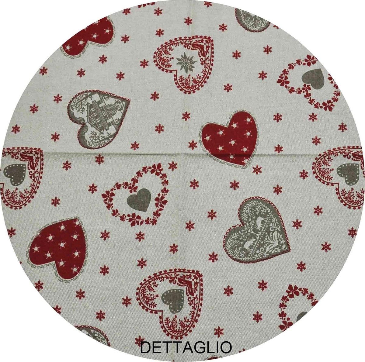 Tafelkleed Maxi - Keukentextiel - Eettafel Decoratie - Tirools Patroon - 140 x 300 cm - Naturel