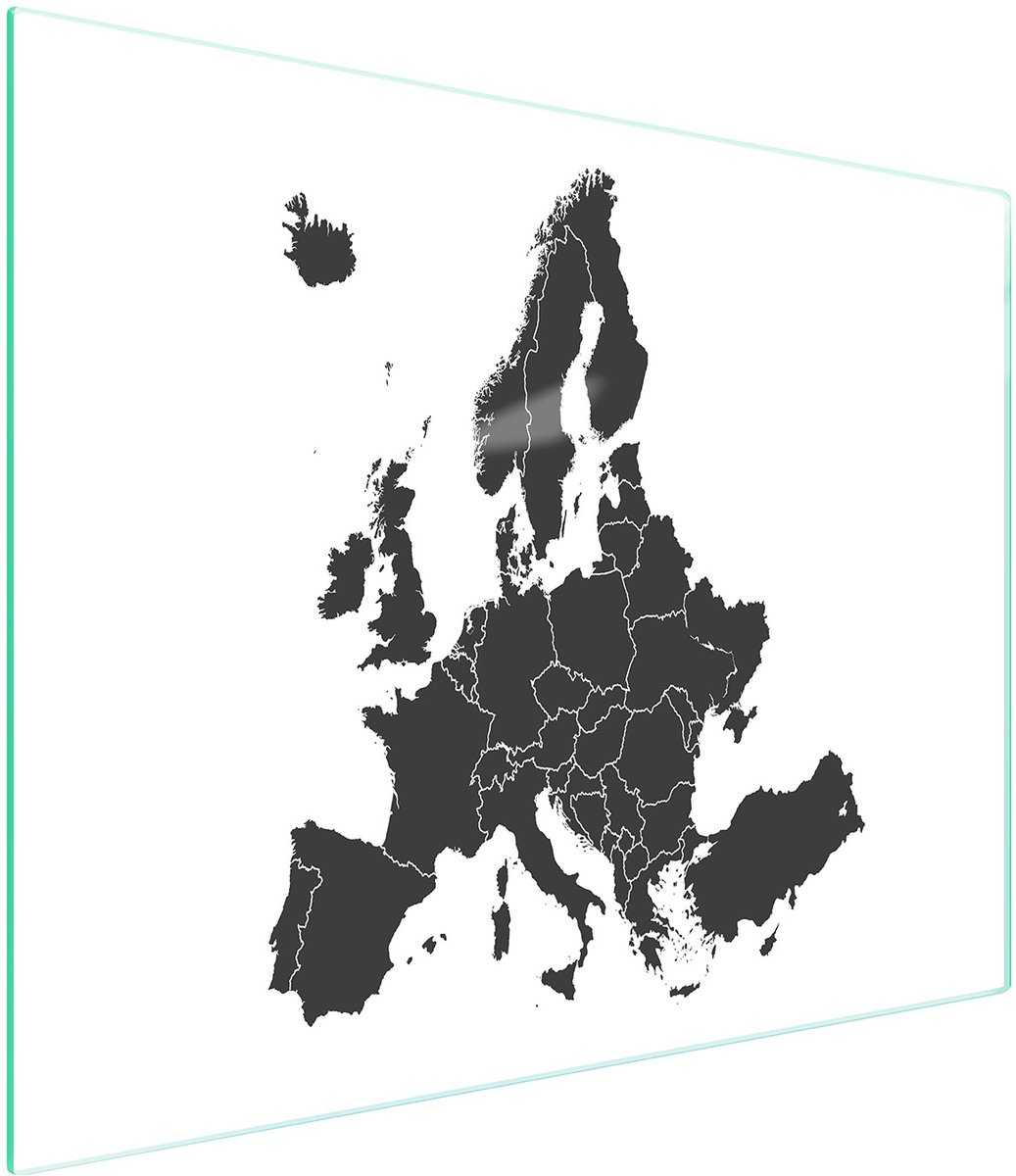 TMK ArtDeko Mapa Serie - Snijplank - 52x30 cm - Gehard Glas - Antislip Siliconen Voetjes